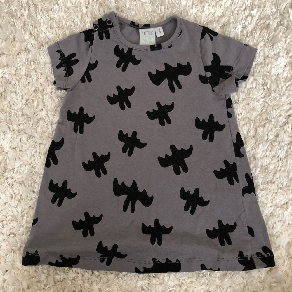 LITTLE MAN HAPPY | Bats baby shirt dress